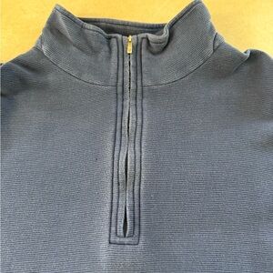 Men's Blue Quarter Zip Pullover